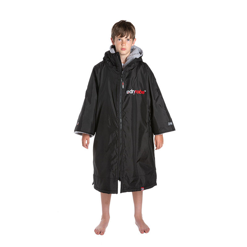 DRYROBE ADVANCE KIDS S/S 10-13 BK/GRY CHANGING ROBE - Image 2