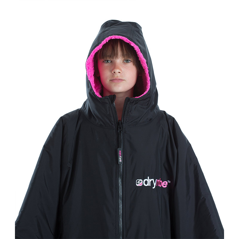 DRYROBE ADVANCE KIDS SS 10-13 BK/PINK CHANGING ROBE - Image 3