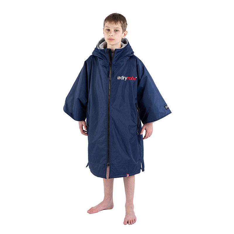 DRYROBE ADVANCE KIDS SS 10-13 NAVY/GRY CHANGING ROBE - Image 2
