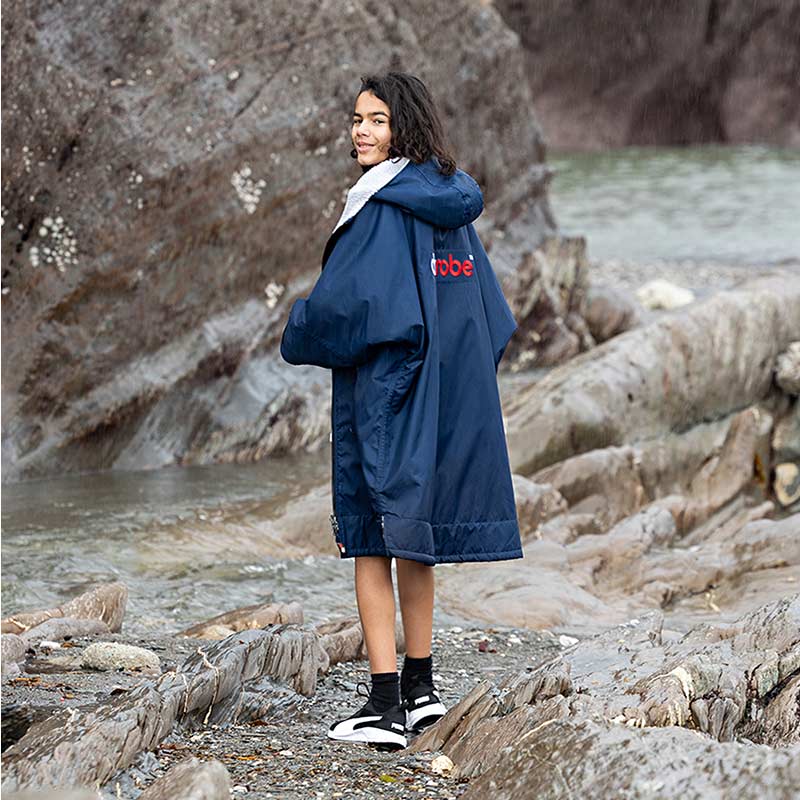 DRYROBE ADVANCE KIDS LS 10-13 NAVY/GRY CHANGING ROBE - Image 6