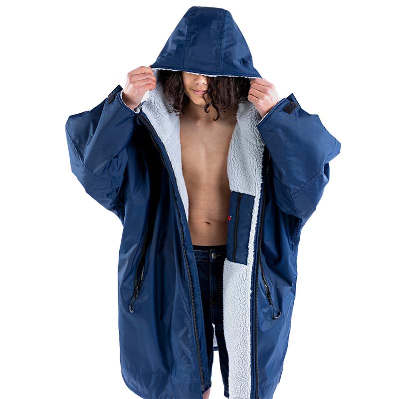 DRYROBE ADVANCE KIDS LS 10-13 NAVY/GRY CHANGING ROBE - Image 4