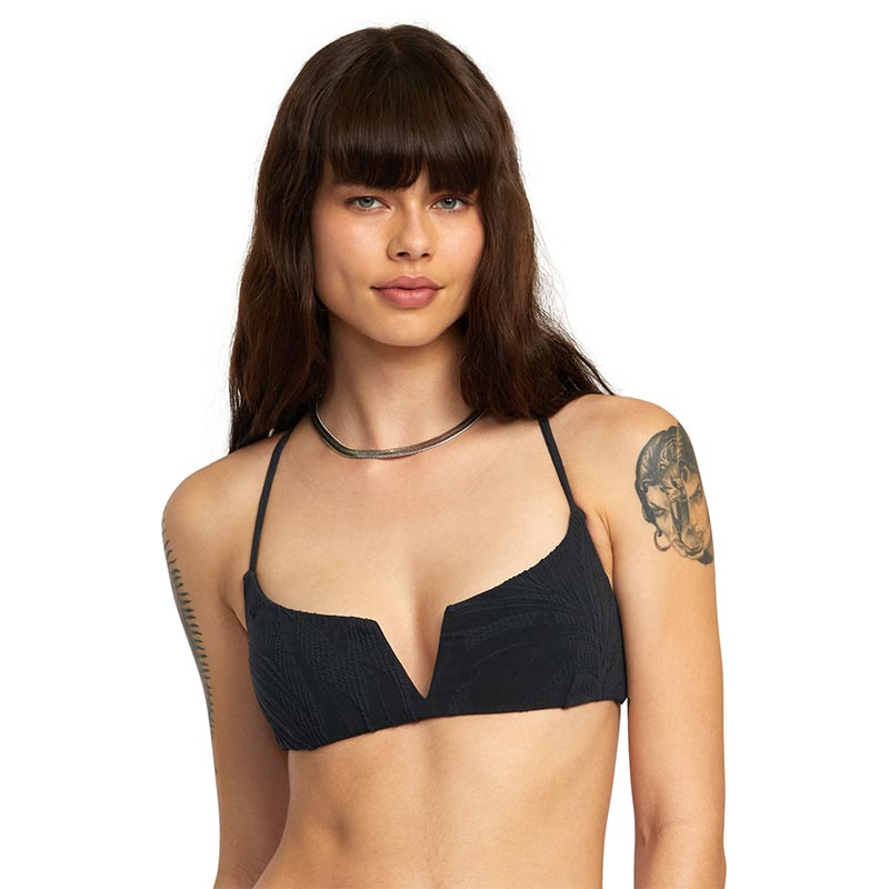 RVCA PALM GROOVES V WIRE CROSSBACK BIKINI TOP - Image 2